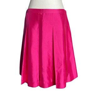 J. Crew Pink Nubby Silk Pleated‎ Skirt NWT